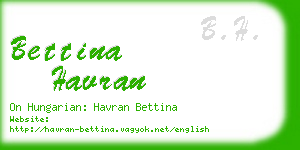 bettina havran business card